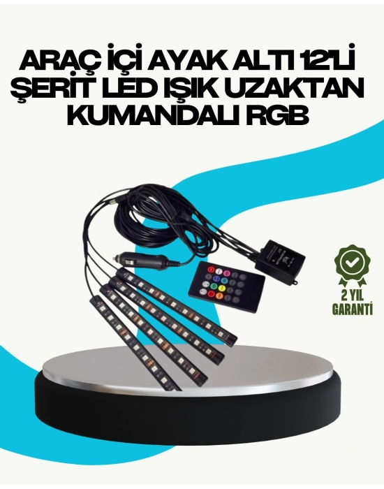 ® RGB Geçişli 4 Parça Araç İçi Aydınlatma