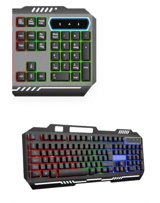 ® RGB Işıklı Gaming Oyuncu Klavye Q Klavye Mouse Hediyeli