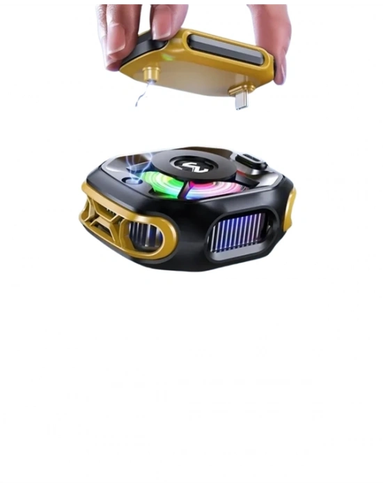 ® RGB Işıklı Girdap Fanlı Mobil Soğutucu | Manyetik Montaj | Type-C Girişli