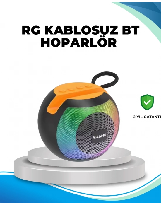 ® RGB Işıklı Taşınabilir Kablosuz Bluetooth Hoparlör