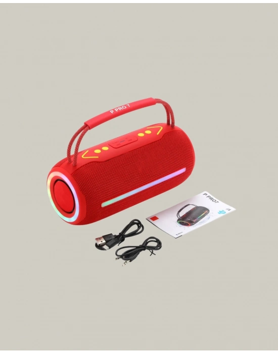 ® RGB LED Işıklı 20W Taşınabilir Bluetooth Hoparlör IPX6 Suya Dayanıklı