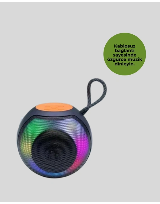 ® RGB Led Işıklı Güçlü Baslı Kablosuz Hoparlör
