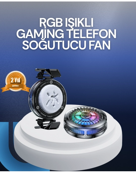 ® RGB LED Telefon Soğutucu Fan Yüksek Hızlı Soğutma Oyuncu Cooler
