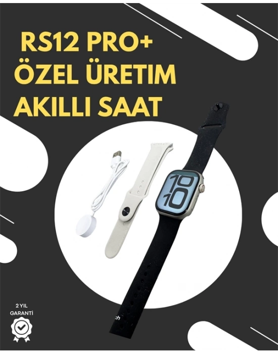 ® RS12 PRO+ 2025 Serisi Garantili Özel Üretim Akıllı Saat – AMOLED Ekran, GPS, 2GB Hafıza, Sesli Görüşme, Uzun Şarj Süresi