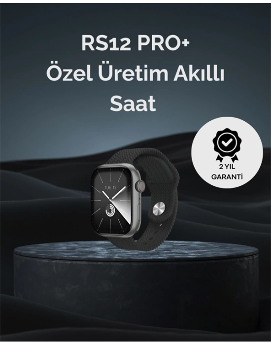 ® RS12 PRO+ 2025 Serisi Uzun Şarj Süreli Garantili Full Ekranlı Özel Üretim Akıllı Saat – 2GB Hafıza, AMOLED, GPS, Sesli Arama