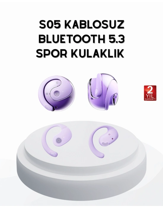 ® S05 Bluetooth 5.3 Kulaklık IPX4 Su Geçirmez Hızlı Eşleşme Güçlü Stereo Ses