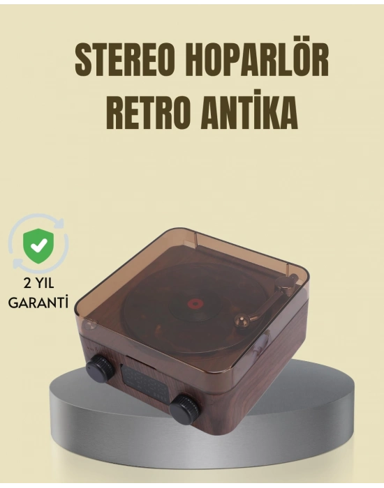 ® Saatli Gece Işıklı Hoparlör – Modern ve Vintage Tasarım