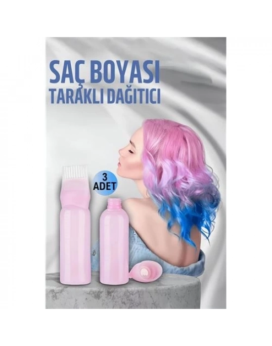 ®  Saç Boyası Eşit Dağıtım Taraklı Şişe Doldurulabilir Aplikatör 3 ADET
