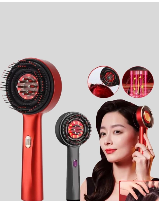 ® Saç Büyüme Destekleyici Elektrikli Masaj Tarak LED ve Titreşimli