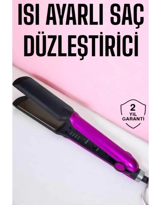 ® Saç Düzleştirici Isı Ayarlı Seramik Kaplama Döner Kablo Yıpranma Karşıtı