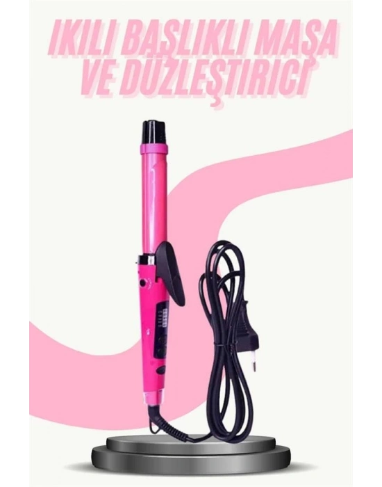 ® Saç Düzleştirici Şekillendirici Saç Maşası İkili Şekillendirici Isı Ayarlı