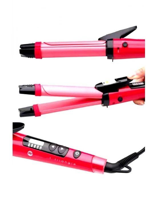 ® Saç Düzleştirici Şekillendirici Saç Maşası İkili Şekillendirici Isı Ayarlı