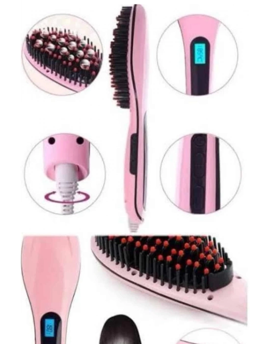 ® Saç Fırça Akıllı LCD Ekran Pratik Saç Düzleştirici Tarak Pratik Taşınabilir