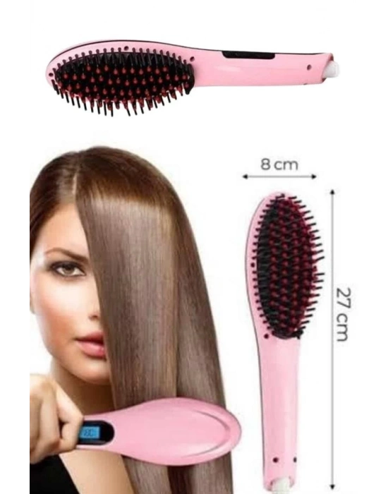® Saç Fırça Akıllı LCD Ekran Pratik Saç Düzleştirici Tarak Pratik Taşınabilir
