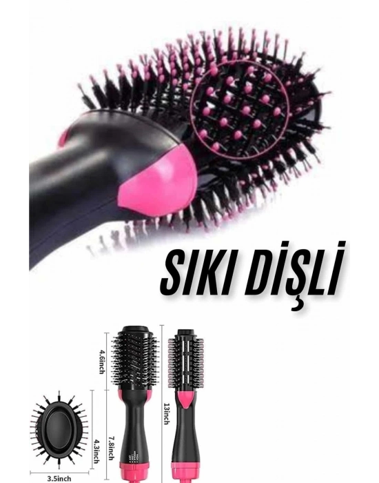 ® Saç Şekillendirici Ve Saç Düzleştirici Fön Tarağı Tarak Fırça 1200w Saç Kurutma