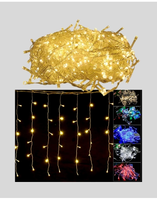 ® SAÇAKLI 4 METRE PERDE LED