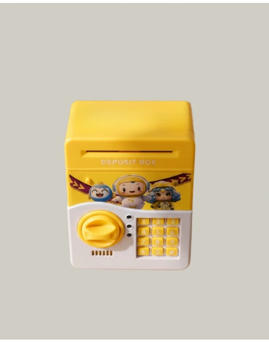 ® Sarı Renk Otomatik Para Çeken Şifreli Çocuk Kumbarası