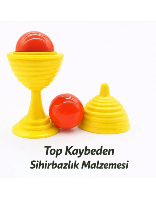 Sarı Renk Sihirli Kupa Top Kaybetme Oyunu 7 cm