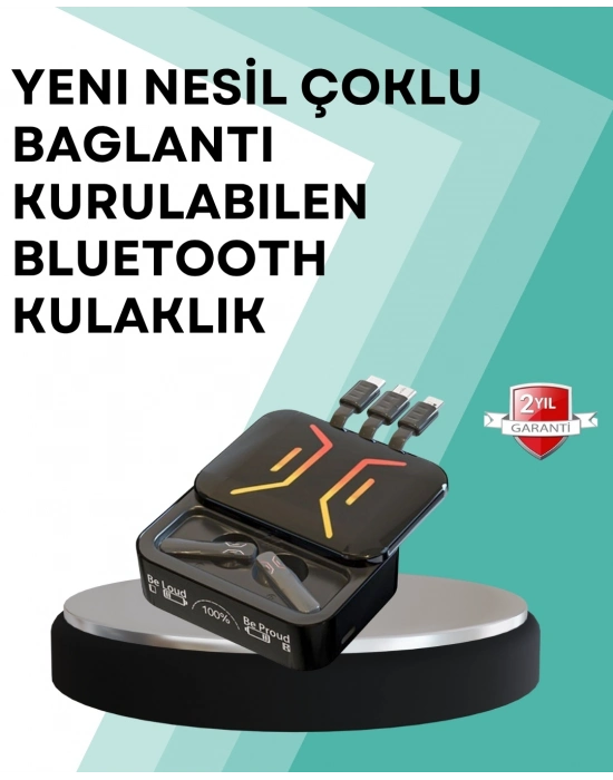® Type-C Girişli Bluetooth Kulaklık – Uzun Bekleme Süresi