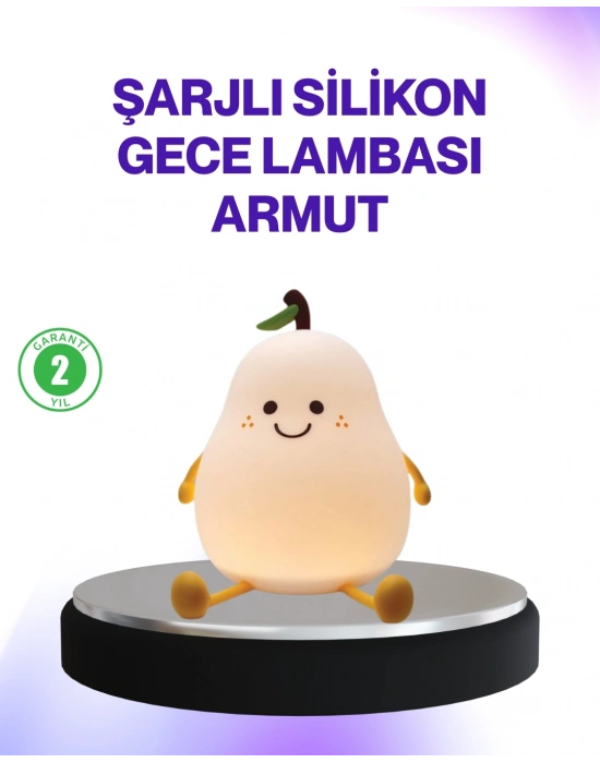 ® Şarjlı Armut Masa Lambası Renk Değiştiren LED Gece Işığı