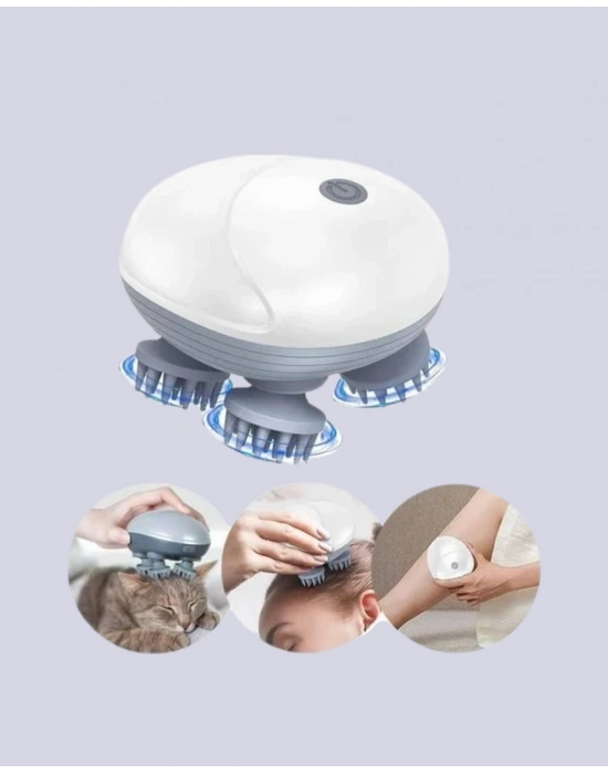 ® Şarjlı Kafa Masaj Aleti 3 Hız Ayarlı Derin Masaj