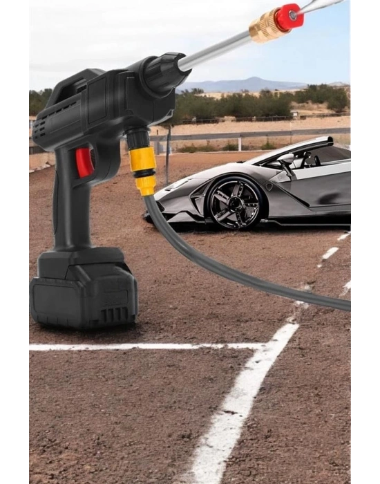 ® Şarjlı Oto Yıkama Tabancası Su Basınçlı Hazneli Bataryalı