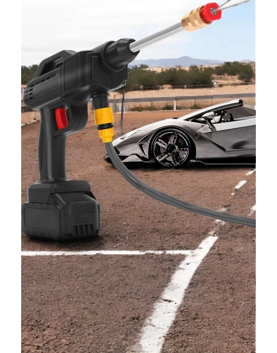® Şarjlı Oto Yıkama Tabancası Su Basınçlı Hazneli Bataryalı