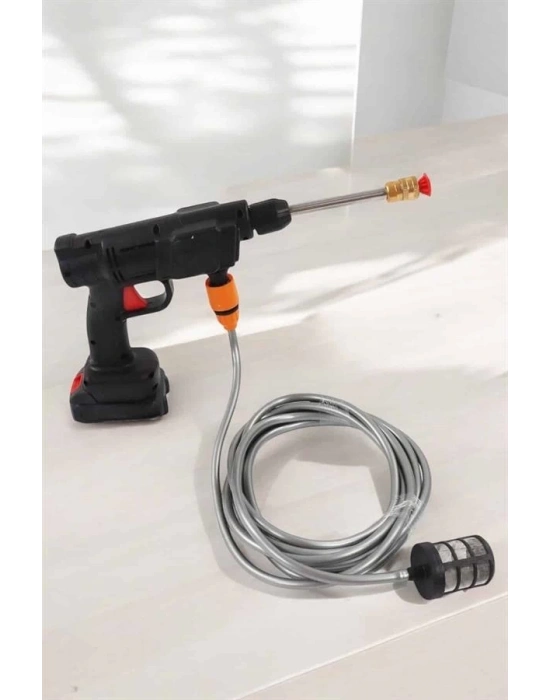 ® Şarjlı Oto Yıkama Tabancası Su Basınçlı Hazneli Bataryalı