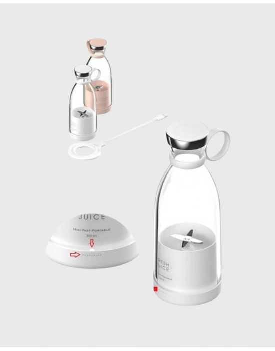 ® Şarjlı Portatif Blender – Gıda Sınıfı Malzeme, 10 Kullanımlık Pil, Mini Boy ve Hafif Tasarım