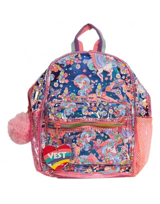 ® Şeffaf Hologramlı Unicorn Sırt Çantası