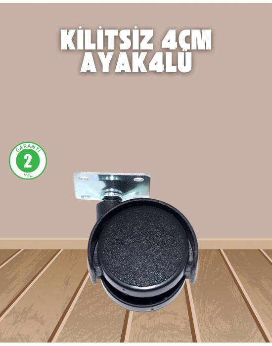 Sehpa ve Ekipmanlar İçin Kilitsiz 4 cm Ayak 4’lü
