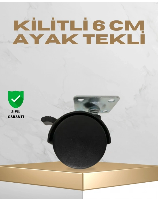 ® Sehpa ve Masa İçin 6 cm Kilitli Ayak