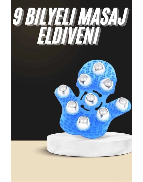 ® Selülit Giderici Masaj Eldiveni 9 Bilyeli Palm Masaj Eldiven Tam Vücut