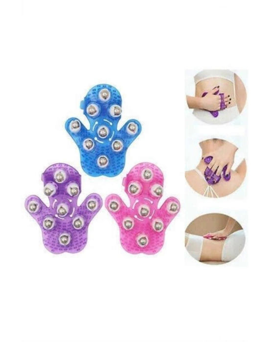® Selülit Giderici Masaj Eldiveni 9 Bilyeli Palm Masaj Eldiven Tam Vücut