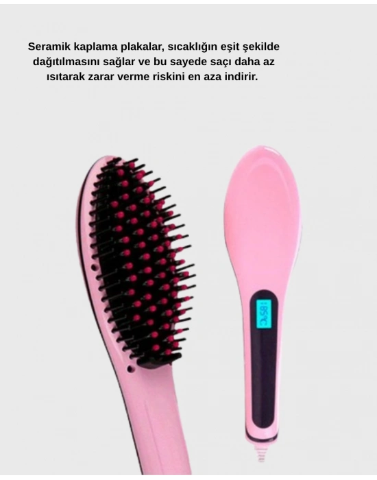 ® Seramik Plakalı Saç Düzleştirici Hızlı Isınan 5 Kademe Isı Ayarlı