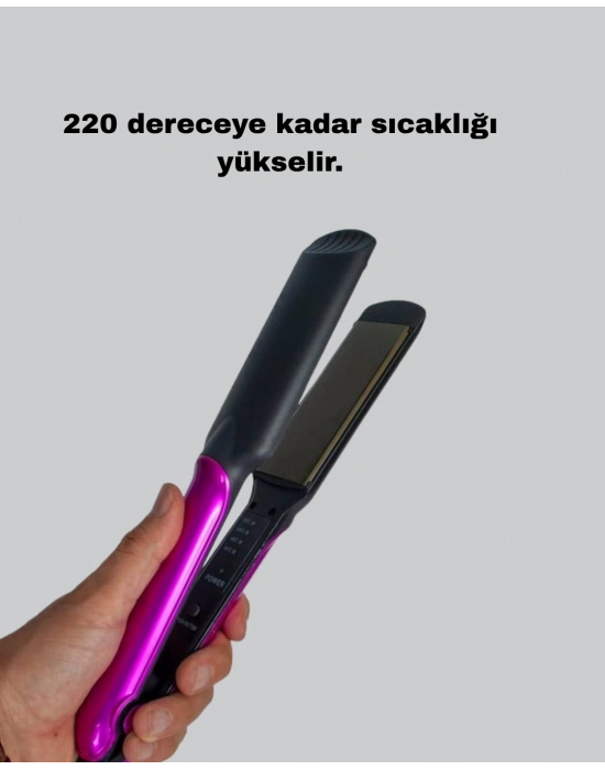 ® Seramik Plakalı Saç Düzleştirici – Plaka Kilitli ve Elektriklenme Önleyici