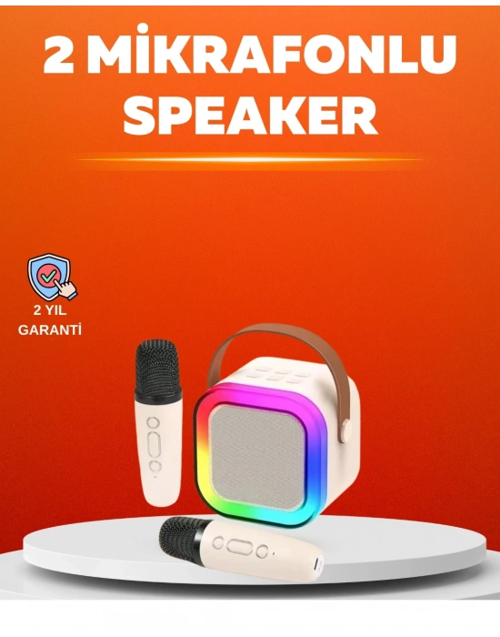 ® Ses Efektli Mikrofonlu Kablosuz Karaoke Sistemi