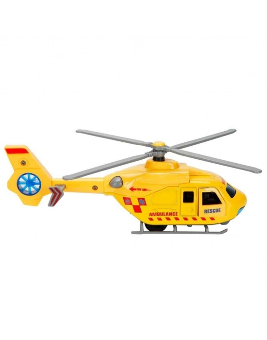 ® Sesli ve Işıklı Çek Bırak Die Cast Helikopter