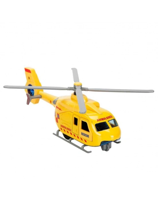 ® Sesli ve Işıklı Çek Bırak Die Cast Helikopter