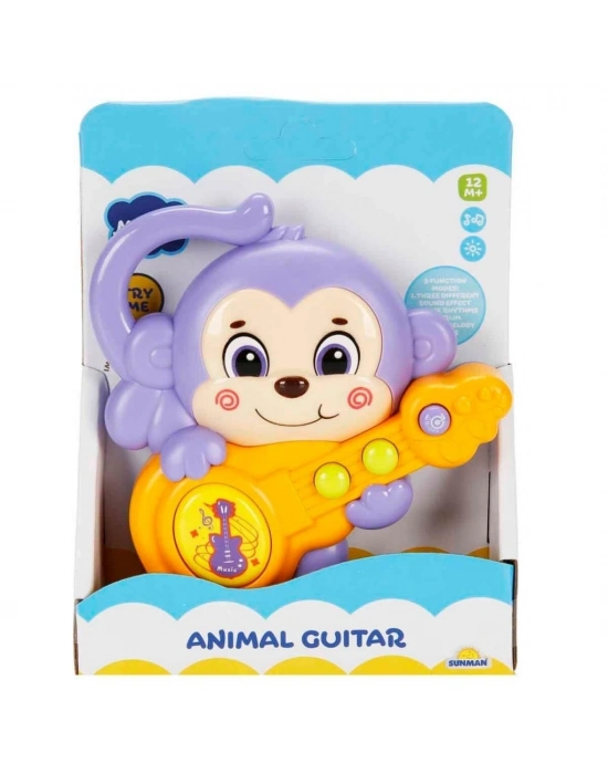 ® Sesli ve Işıklı Gitar Çalan Maymun