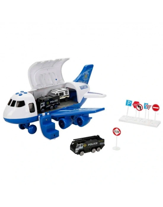 ® Sesli ve Işıklı Sürtmeli Polis Uçağı