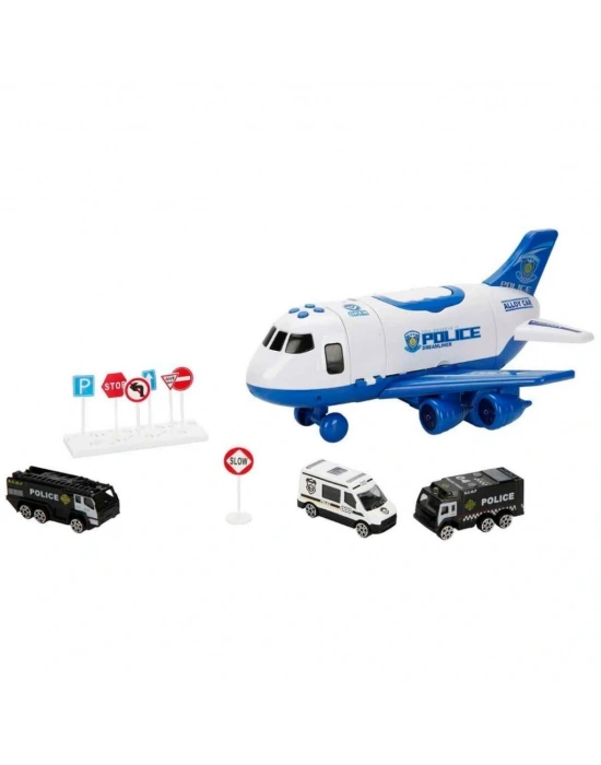 ® Sesli ve Işıklı Sürtmeli Polis Uçağı