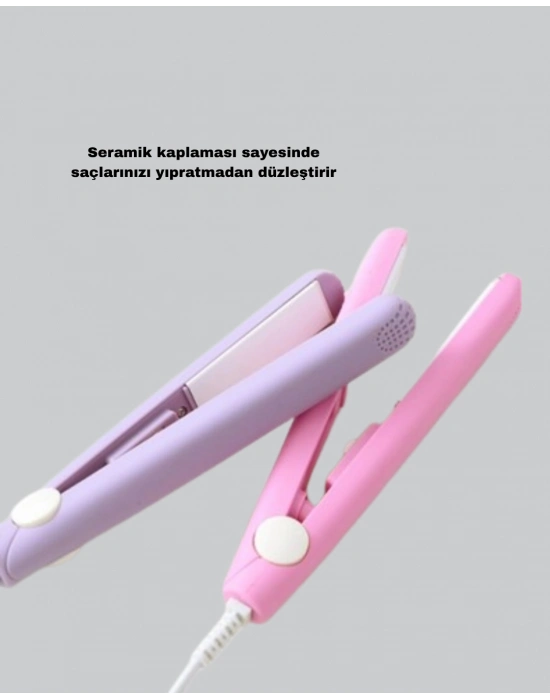 ® Seyahat Tipi Mini Saç Düzleştirici – Seramik Kaplama, Hızlı Isınma, Kompakt Tasarım