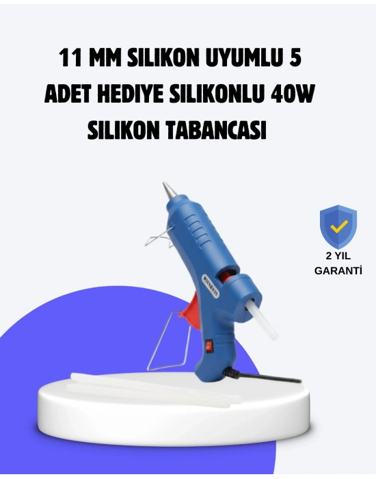® Sıcak Mum Tabancası 40W 5 Silikon Hediyeli Kolay ve Hızlı Yapıştırma