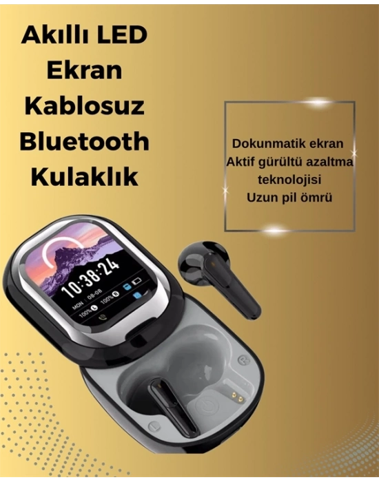 ® Şık, Akıllı ve Güçlü: LED Ekranlı Kablosuz Kulaklık Seti
