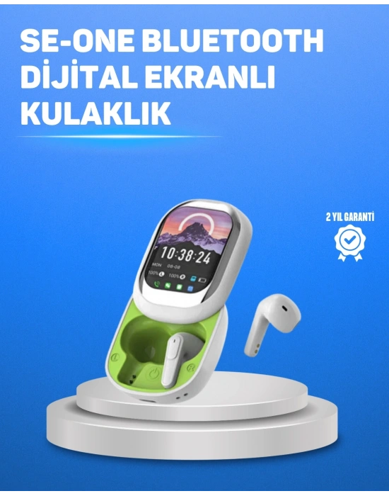 ® Şık Tasarımlı Siyah Beyaz Kablosuz Kulaklık Çoklu Dil Destekli