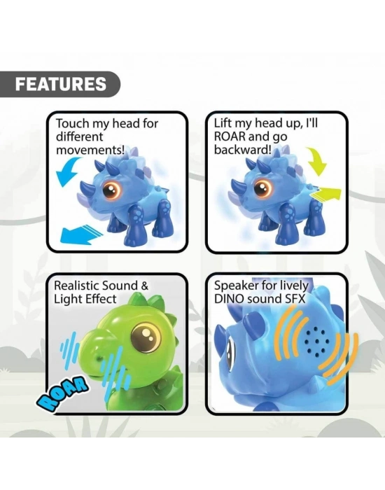 ®  SIL 88592 Silverlit Sesli ve Işıklı Elektronik Robot Dino Heads Up -Necotoys