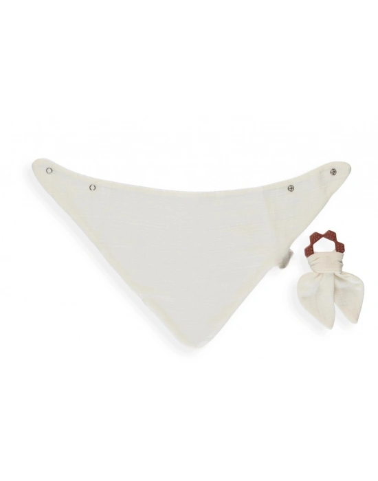 ® Silikon Diş Kaşıyıcılı Müslin Önlük 736 Ekru