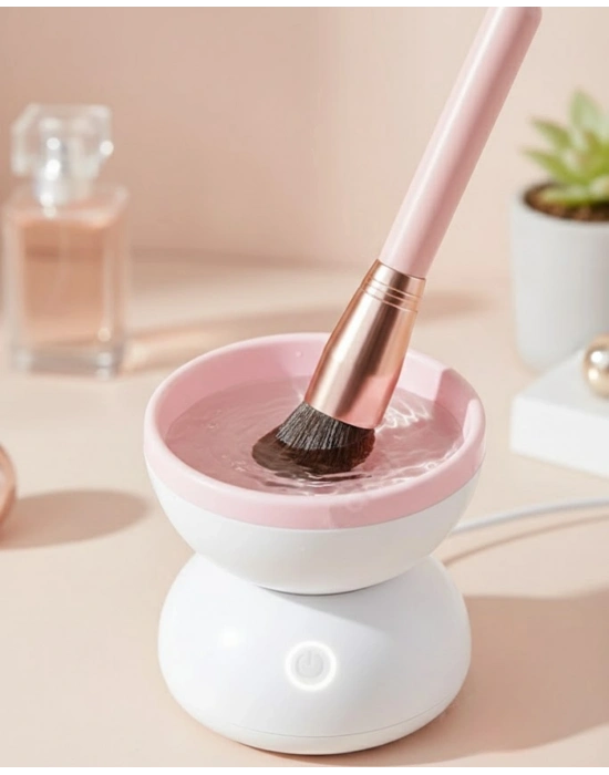 ® Silikon Yüzeyli Elektrikli Makyaj Fırçası Temizleme Kabı