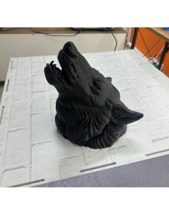 ® Siyah Ayı Figürü Duvar Dekoru Asılabilir Hediyelik Heykel 25x19 cm